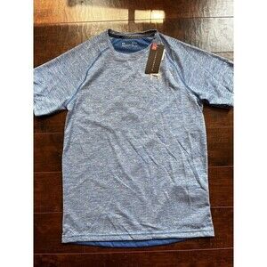 Under Armor Mens NWT Blue Thread Brown Heat Gear Short Sleeve Blue Shirt Sz M